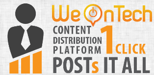 WeOnTech Content Distribution Platform - 1 Click Posts It All