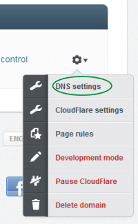 cloudflare DNS settings