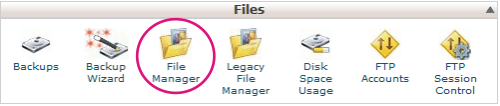 cPanel's filemanager