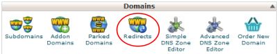 Redirect link in Domain widget