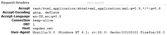 No HTTP referer header sent
