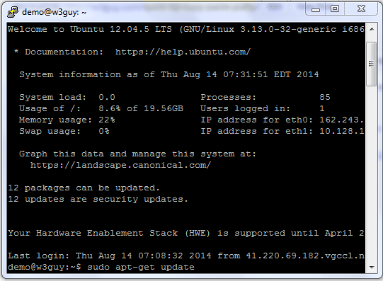 PuTTY is a client program for the SSH, Telnet and Rlogin network protocols. 