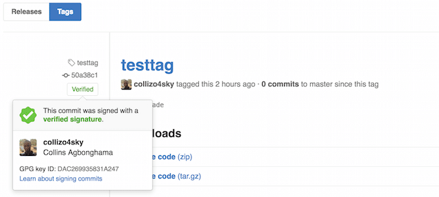 git checkout tag and commit to master